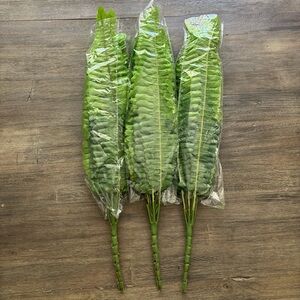 Artificial Boston Fern Stems UV Resistant Indoor/Outdoor Faux Fillers Set of 3